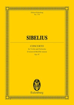 Violin Concerto Op. 47 by Sibelius Jean for Study Score