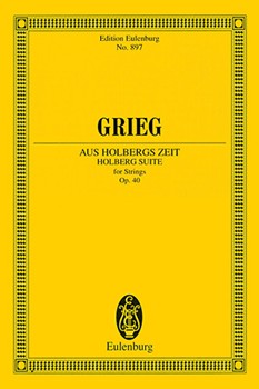 Holberg Suite for Strings Op. 40 by Grieg Edvard for Study Score