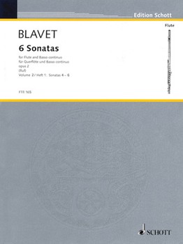 Six Sonatas Op. 2 by Blavet Michel - Ruf Hugo - for