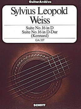 Suite No. 16 in D Major by Weiss Silvius Leopold - Kennard Deric - for
