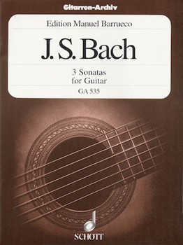 3 Sonatas for Guitar Solo by Bach Johann Sebastian - Barrueco Manuel - for
