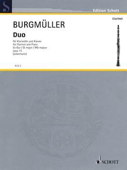 Duo Opus 15 In E Flat Major by Burgmuller Norbert - Lebermann Walter - for Clarinet Solo