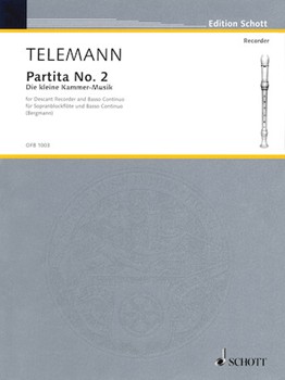 Partita No. 2 in G Major by Telemann Georg Philipp - Walter Bergmann - for Recorder