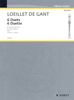 6 Duets - Volume 1 by Loeillet Jean-Baptiste for