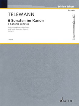 6 Sonatas in Canon Op. 5 by Telemann Georg Philipp for