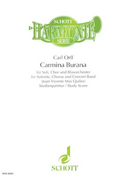 Carmina Burana Study Score by Orff - Juan Vicente Mas Qui - for Full Score
