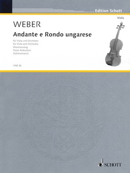 Andante & Hungarian Rondo by Weber Carl Maria von - Schunemann Georg - for Viola