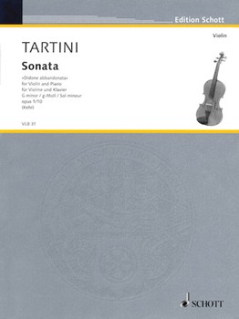 Sonata in G Minor Op. 1 No. 10 by Tartini Giuseppe - Gunter Kehr - for Violin