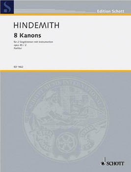 8 Canons Op. 45 No. 3 by Hindemith Paul for