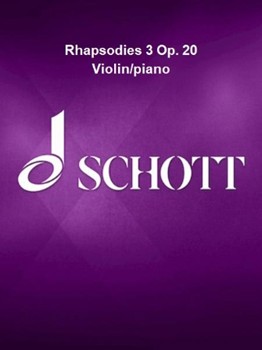 Rhapsodies 3 Op. 20 Violin/piano by Jarnach Philipp for