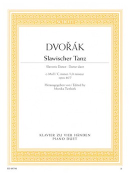Slavonic Dance Opus 46/7 by Dvorak Antonin for 1 Piano 4 Hands