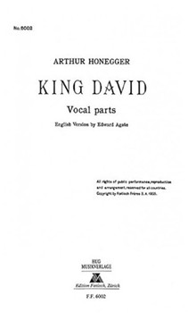 King David by Honegger Arthur for SATB (English Ed)