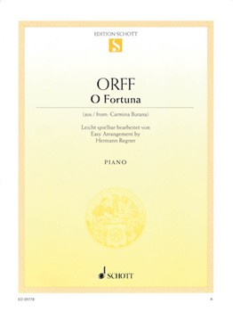 O Fortuna From Carmina Burana by Orff - Regner Hermann - for Piano