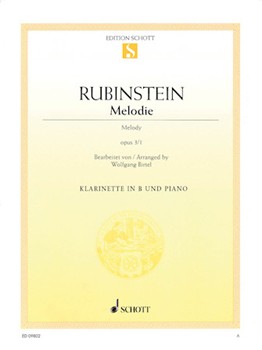 Melody Opus 3 #1 by Rubenstein Anton - Birtel Wolfgang - for Clarinet Solo