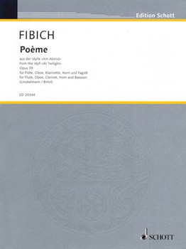 Poeme From At Twilight Opus 39 by Fibich Zdenek - Linckelmann and Birtel - for Woodwind Quintet