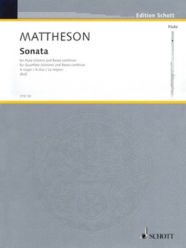 Sonata by Mattheson Johann - Ruf Hugo - for Flute and Basso Continuo