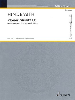 Ploner Musiktag by Hindemith Paul for Recorder T