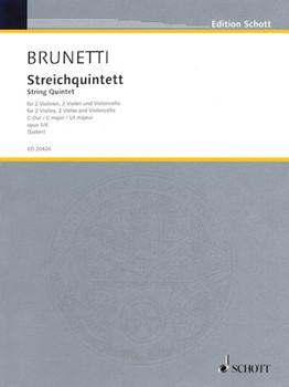 String Quintet Op. 3 No. 6 in C Major by Brunetti Gaetano for