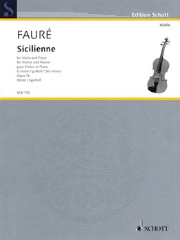 Sicilienne by Faure Gabriel - Birtel Wolfgang - for Violin and Piano