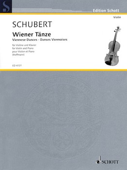 Viennese Dances by Schubert Franz - Hoffmann Adolf - for Violin and Piano
