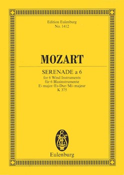 Serenade for 6 Wind Instruments in E-flat Major K.375 by Mozart Wolfgang Amadeus for