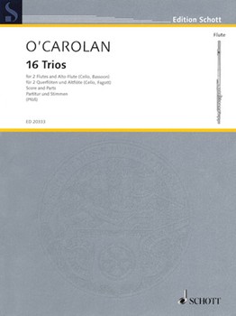 16 Trios by O'Carolan Turlough - Pfoess Patrick - for Flute Trio