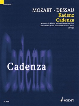 Schott Mozart Paul Dessau  Cadenza - Concerto for Piano and Orchestra in C Major, KV467