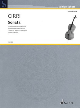 Sonata by Cirri Giovanni Battista for Cello and Piano