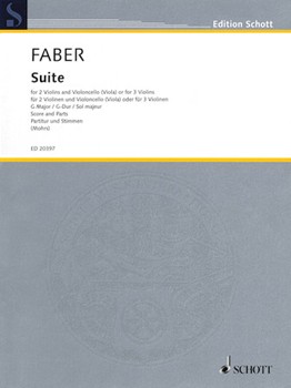Suite in G Major by Faber Johann Christoph for Score and Parts