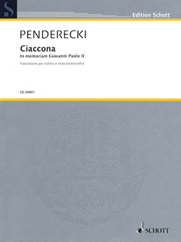 Ciaccona In Memoria Giovanni Paolo Ii Score And Parts Violin And Vi