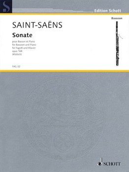 Sonate Opus 168 by Saint-Saens Camille for Bassoon and Piano