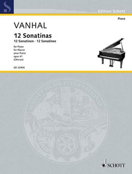 12 Easy and Progressive Sonatinas Op. 41 by Vanhal Johann Baptist for Piano
