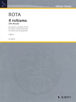 Il richiamo by Rota Nino for Score and Parts