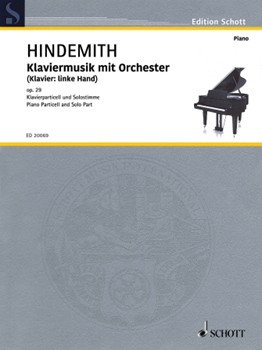 Piano Music with Orchestra Op. 29 by Hindemith Paul for