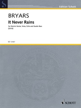 It Never Rains by Bryars Gavin for Score and Parts