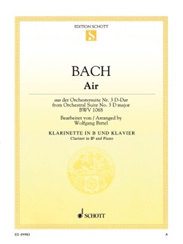 Air From Orchestral Suite No. 3 D Major Bwv 1068 Arranged For Clarinet And Piano