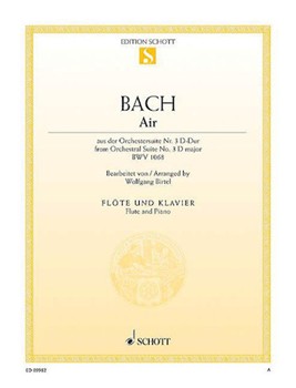 Air [flute/piano] Bach - Schott Edition FLUTE/PNO