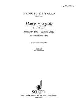 Spanish Dance (Danse Espagnole) by De Falla Manuel - Kreisler Fritz - for