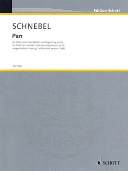 Pan by Schnebel Dieter for Flute