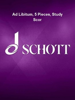Ad Libitum 5 Pieces Study Scor by Serocki for Score
