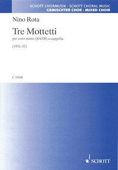 Tre Mottetti by Rota Nino for SATB