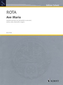 Ave Maria by Rota Nino for Trio w/ Organ
