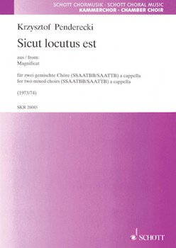 Sicut locutus est from 'Magnificat' by Penderecki Krzysztof for SATB divisi