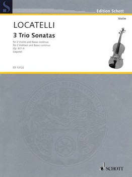 3 Trio Sonatas [violin duet & bass] Locatelli Str Trio