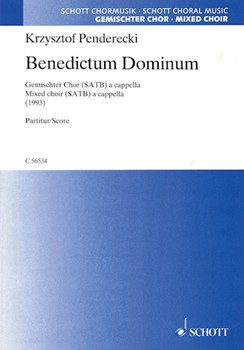 Benedictum Dominum by Penderecki Krzysztof for SATB a cappella