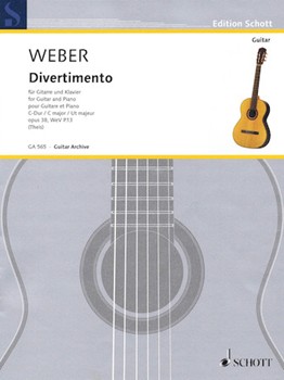 Divertimento Op. 38 Wev P. 13 C Major Guitar And Piano by Weber Carl Maria von for
