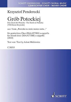 Grob Potockiej From powialo Na Mnie Morze Snow... Ssaattbb A Cappella by Penderecki Krzysztof for SATB a cappella