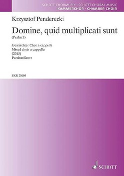 Domine quid multiplicati sunt - Psalm 3 by Penderecki Krzysztof for SATB divisi a cappella
