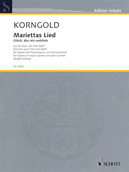Mariettas Lied Op. 12 by Korngold Erich Wolfgang - Forsberg Bengt - for Score and Parts