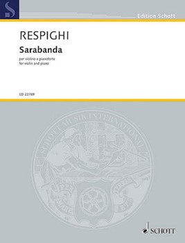 Sarabanda for Violin and Piano [violin] Respighi
